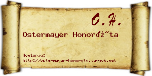 Ostermayer Honoráta névjegykártya